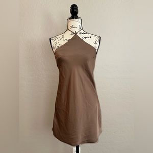 Halter silk dress
